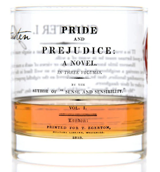 Pride and Prejudice Rocks Glass