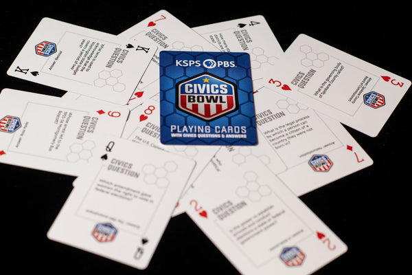 KSPS PBS Civics Bowl Playing Cards with Civics Questions and Answers